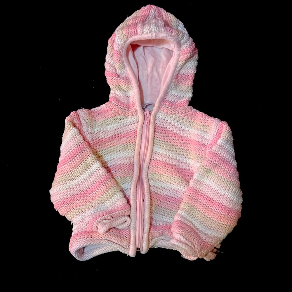 Pink sweater jacket